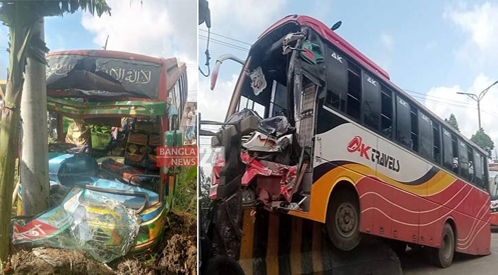 সাভারে দাঁড়িয়ে থাকা বাসে আরেক বাসের ধাক্কা, পথচারী নিহত